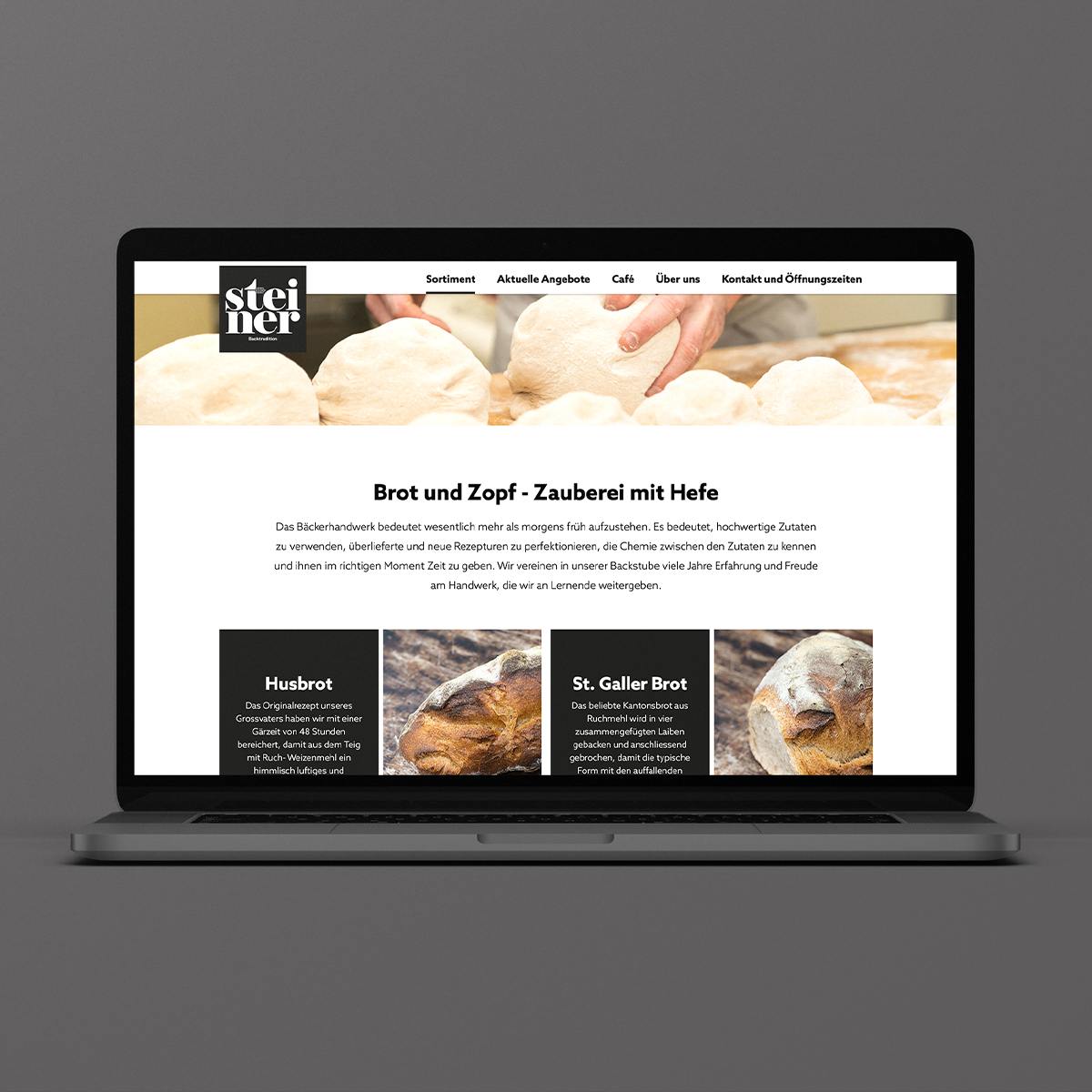 Website Bäckerei Steiner